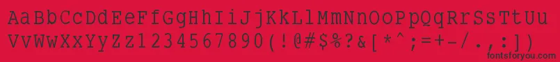 fuente Smalltypewriting – Fuentes Negras Sobre Fondo Rojo