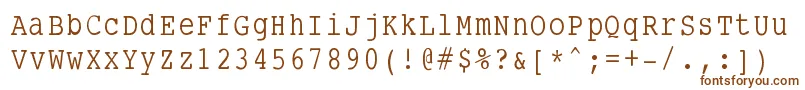 Smalltypewriting-fontti – ruskeat fontit