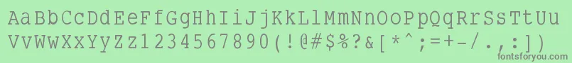 Шрифт Smalltypewriting – серые шрифты на зелёном фоне