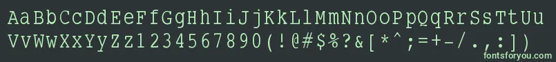 fuente Smalltypewriting – Fuentes Verdes Sobre Fondo Negro
