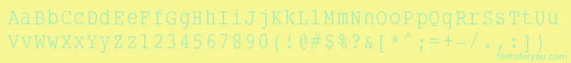 Police Smalltypewriting – polices vertes sur fond jaune