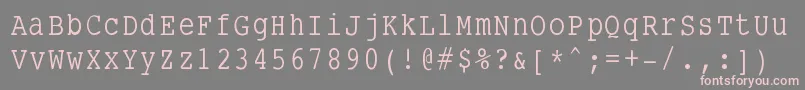 Smalltypewriting Font – Pink Fonts on Gray Background