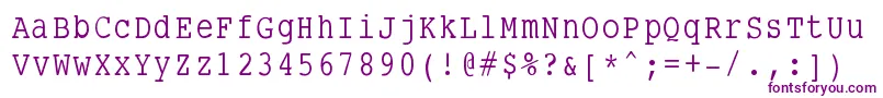 Smalltypewriting-fontti – violetit fontit
