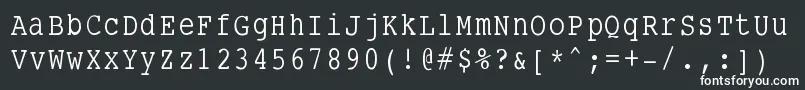 Шрифт Smalltypewriting – белые шрифты на чёрном фоне
