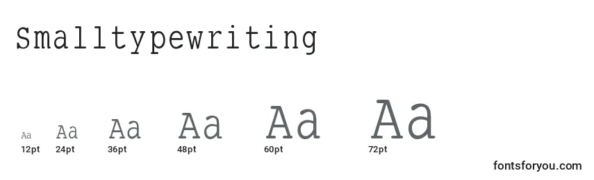 Größen der Schriftart Smalltypewriting