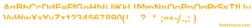 Czcionka Arehalfsenough – pomarańczowe czcionki na białym tle