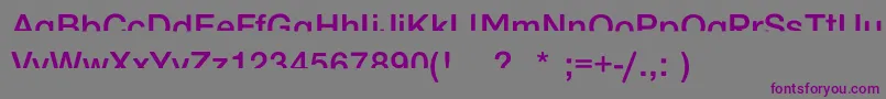 フォントArehalfsenough – 紫色のフォント、灰色の背景