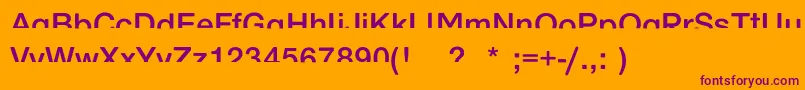 Fonte Arehalfsenough – fontes roxas em um fundo laranja