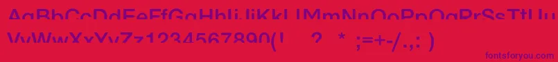 Arehalfsenough Font – Purple Fonts on Red Background