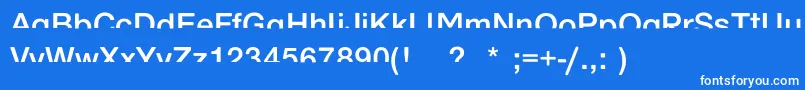 フォントArehalfsenough – 青い背景に白い文字