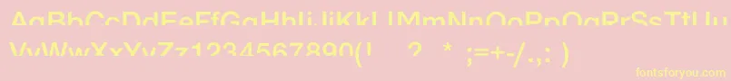 Arehalfsenough Font – Yellow Fonts on Pink Background