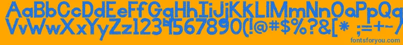 BmdIlluminate Font – Blue Fonts on Orange Background