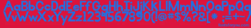 BmdIlluminate Font – Blue Fonts on Red Background