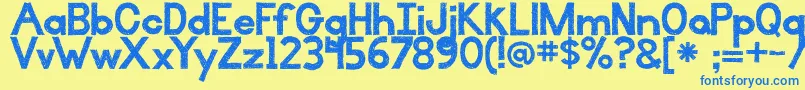 BmdIlluminate Font – Blue Fonts on Yellow Background