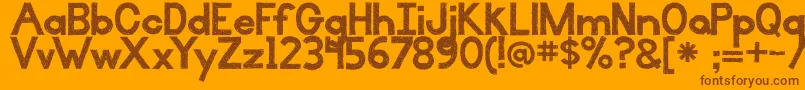 BmdIlluminate Font – Brown Fonts on Orange Background