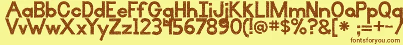 BmdIlluminate Font – Brown Fonts on Yellow Background