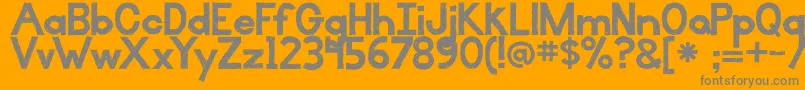 BmdIlluminate-Schriftart – Graue Schriften auf orangefarbenem Hintergrund