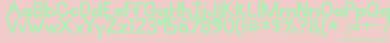 BmdIlluminate Font – Green Fonts on Pink Background