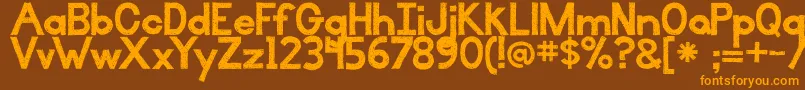 BmdIlluminate Font – Orange Fonts on Brown Background