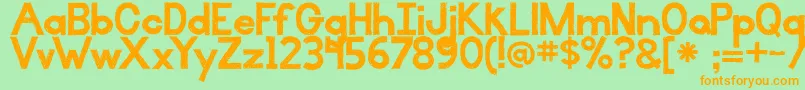 BmdIlluminate Font – Orange Fonts on Green Background