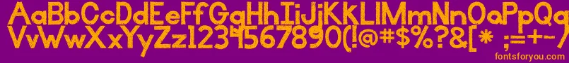 BmdIlluminate Font – Orange Fonts on Purple Background