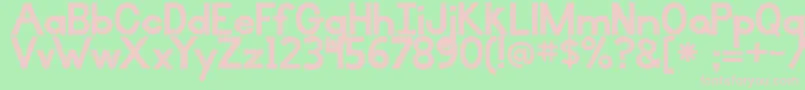 BmdIlluminate Font – Pink Fonts on Green Background