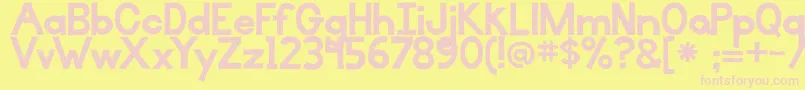 BmdIlluminate Font – Pink Fonts on Yellow Background