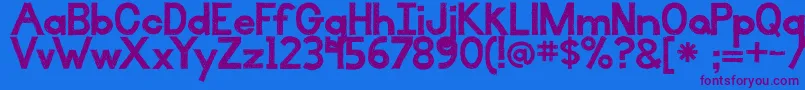 BmdIlluminate Font – Purple Fonts on Blue Background