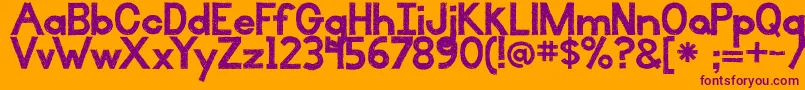 BmdIlluminate Font – Purple Fonts on Orange Background