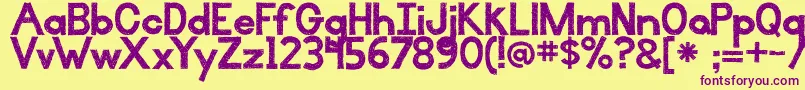 BmdIlluminate Font – Purple Fonts on Yellow Background
