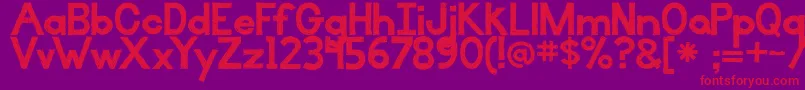 BmdIlluminate Font – Red Fonts on Purple Background