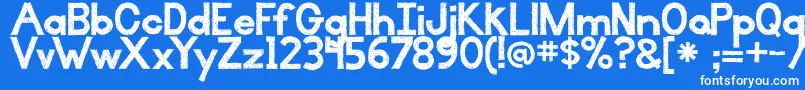 BmdIlluminate Font – White Fonts on Blue Background