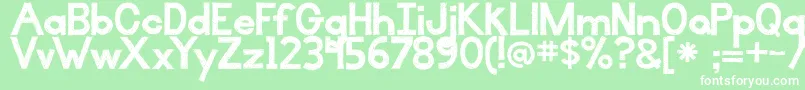 BmdIlluminate Font – White Fonts on Green Background