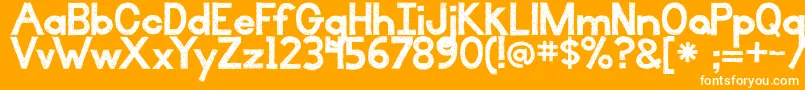 BmdIlluminate Font – White Fonts on Orange Background