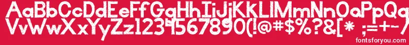 BmdIlluminate Font – White Fonts on Red Background