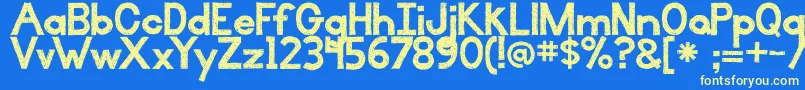 BmdIlluminate Font – Yellow Fonts on Blue Background