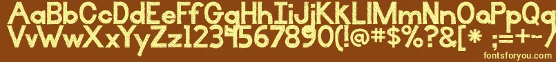 BmdIlluminate Font – Yellow Fonts on Brown Background