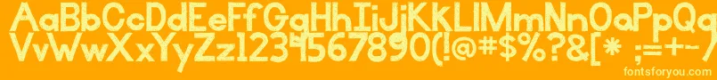 BmdIlluminate Font – Yellow Fonts on Orange Background
