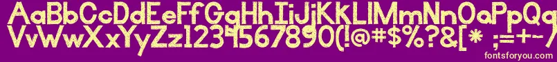 BmdIlluminate Font – Yellow Fonts on Purple Background