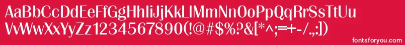 GrenobleSf Font – White Fonts on Red Background