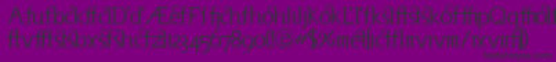 Czcionka Useneta – czarne czcionki na fioletowym tle