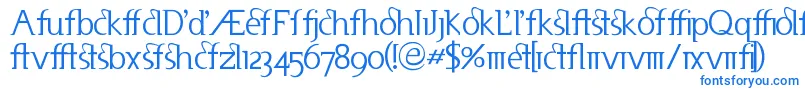 Useneta Font – Blue Fonts on White Background