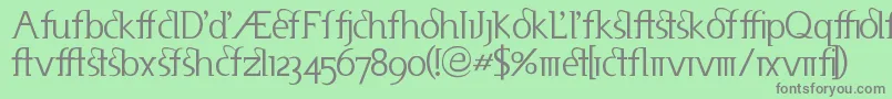フォントUseneta – 緑の背景に灰色の文字