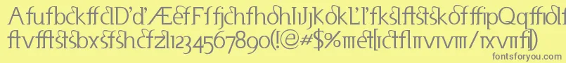 Useneta Font – Gray Fonts on Yellow Background