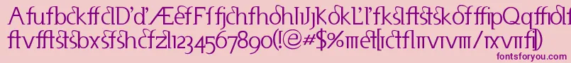 Шрифт Useneta – фиолетовые шрифты на розовом фоне
