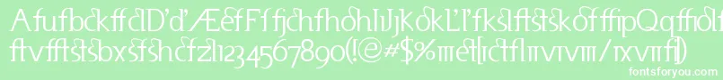 フォントUseneta – 緑の背景に白い文字