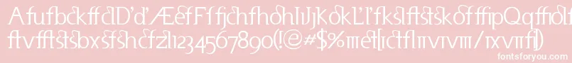 フォントUseneta – ピンクの背景に白い文字