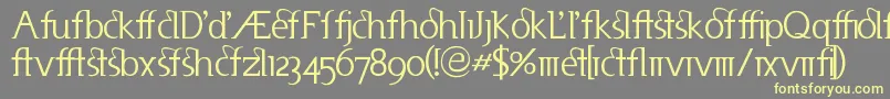 Шрифт Useneta – жёлтые шрифты на сером фоне