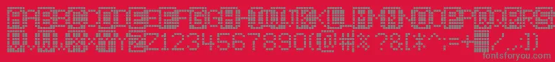 Police Chesstype – polices grises sur fond rouge