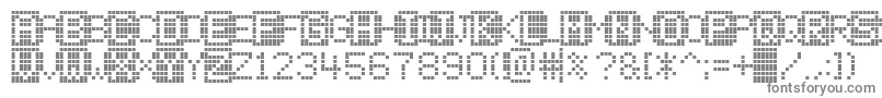 Chesstype-fontti – harmaat kirjasimet valkoisella taustalla